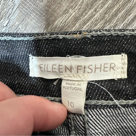 Eileen Fisher Jeans Women's Size 10 Dark Charcoal Grey / Black Stretch - Picture 3 of 5